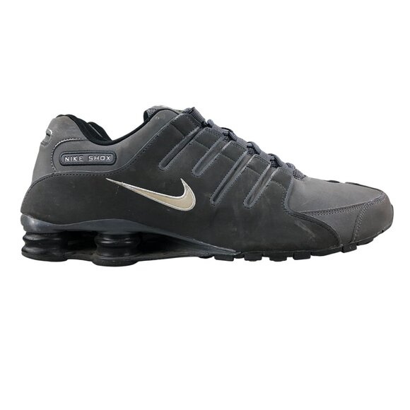 Nike Men's Size 13 Shox NZ Dark Grey Metallic Iron Ore Shoes Sneakers 378341-059 - Picture 1 of 15